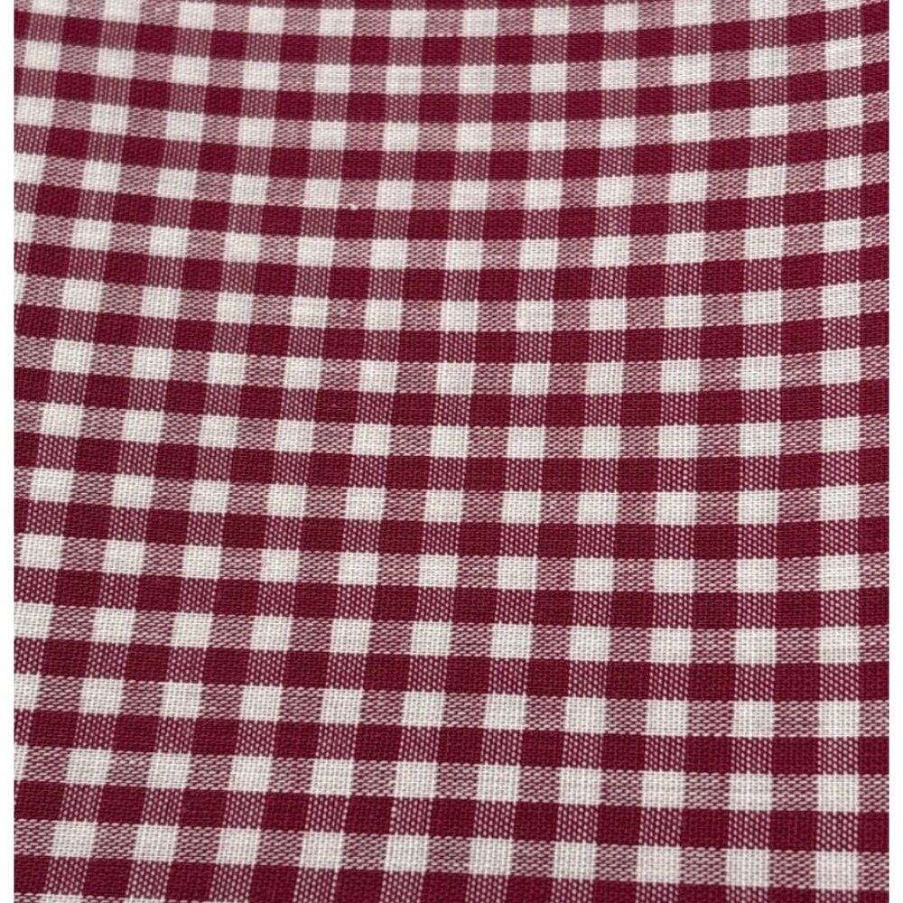 Red & White Gingham Cotton Fat Quarter Fabric 18x22" Crafting Essential